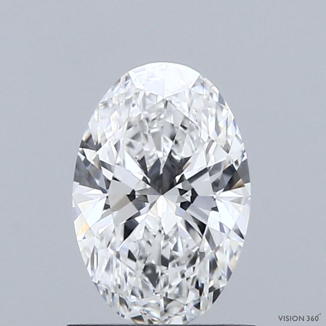 1.06 Carat Oval Shaped, Ideal Cut, D Color, VVS2 Clarity, IGI Certified Lab Grown Diamond