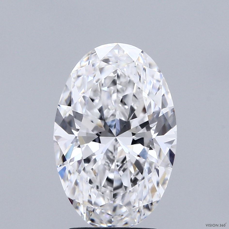 2.80 Carat Oval Shaped, Ideal Cut, D Color, VVS2 Clarity, IGI Certified Lab Grown Diamond