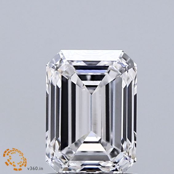 1.05 Carat Emerald Shaped, Ideal Cut, E Color, VVS1 Clarity, IGI Certified Lab Grown Diamond
