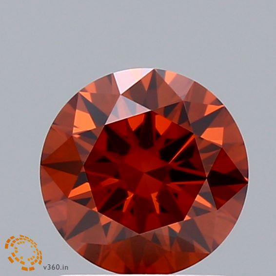 1.05 Carat Round Shaped, Excellent Cut, FANCY DEEP ORANGE Color, VS1 Clarity, IGI Certified Lab Grown Diamond