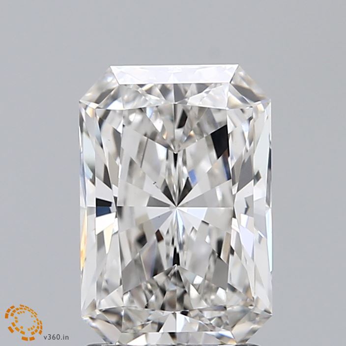 2.10 Carat Radiant Shaped, Ideal Cut, G Color, VS1 Clarity, IGI Certified Lab Grown Diamond