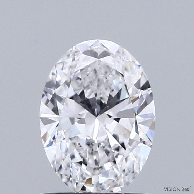 0.88 Carat Oval Shaped, Excellent Cut, D Color, VVS2 Clarity, IGI Certified Lab Grown Diamond