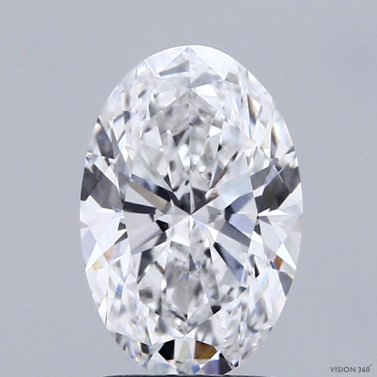 2.06 Carat Oval Shaped, Ideal Cut, E Color, VVS2 Clarity, IGI Certified Lab Grown Diamond