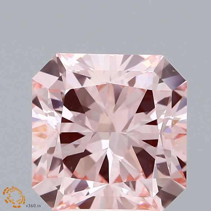 3.02 Carat Radiant Shaped, Ideal Cut, FANCY INTENSE PINK Color, VS1 Clarity, IGI Certified Lab Grown Diamond