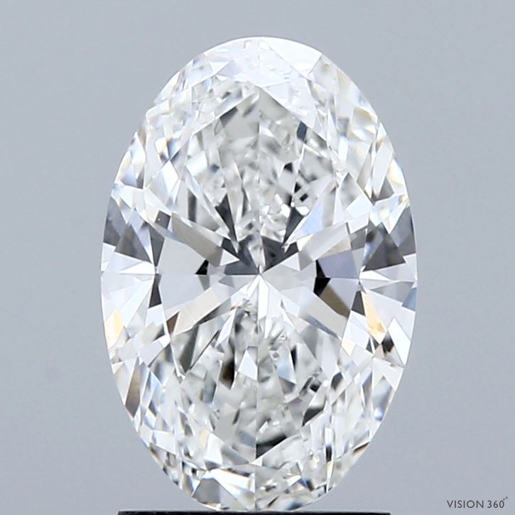 2.00 Carat Oval Shaped, Excellent Cut, E Color, VVS1 Clarity, IGI Certified Lab Grown Diamond