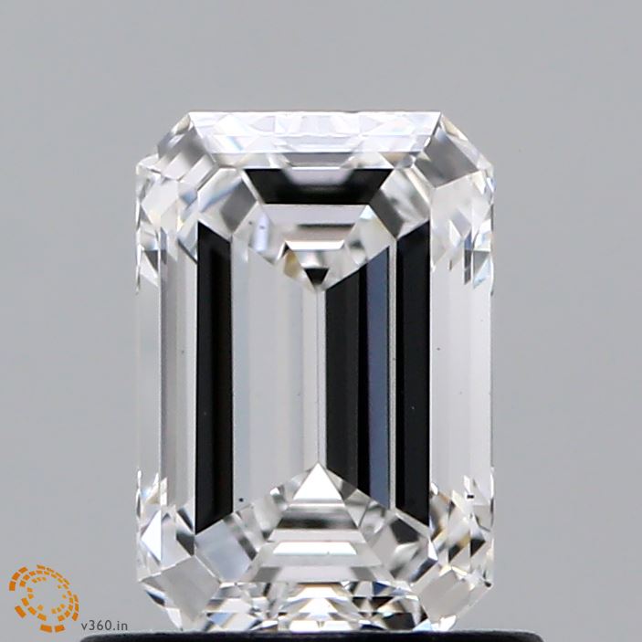 0.95 Carat Emerald Shaped, Ideal Cut, E Color, VS1 Clarity, IGI Certified Lab Grown Diamond