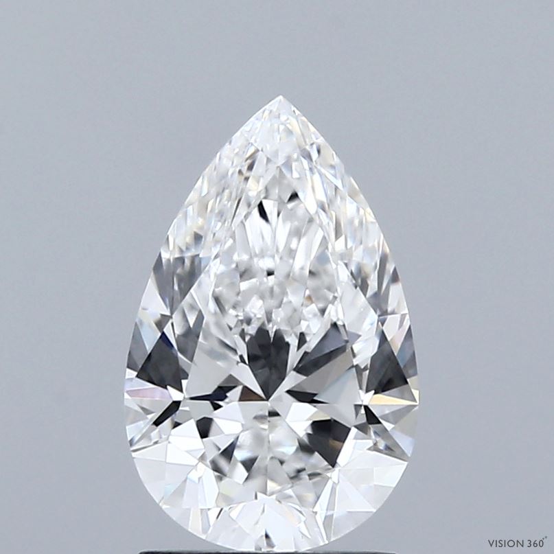 1.73 Carat Pear Shaped, Ideal Cut, E Color, VVS2 Clarity, IGI Certified Lab Grown Diamond