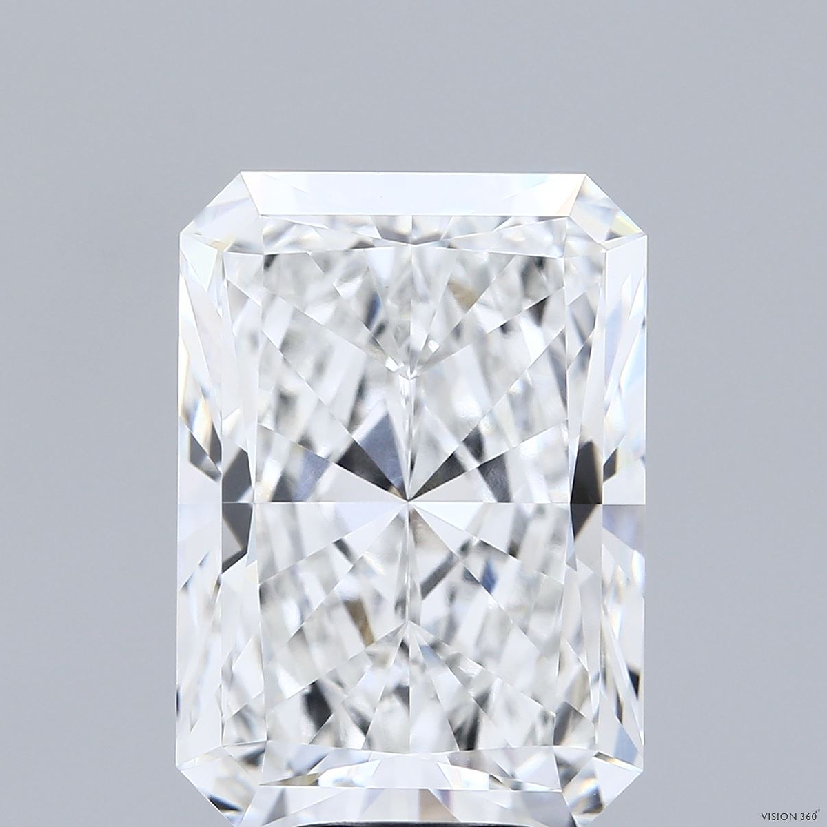 9.50 Carat Radiant Shaped, Ideal Cut, F Color, VVS2 Clarity, IGI Certified Lab Grown Diamond