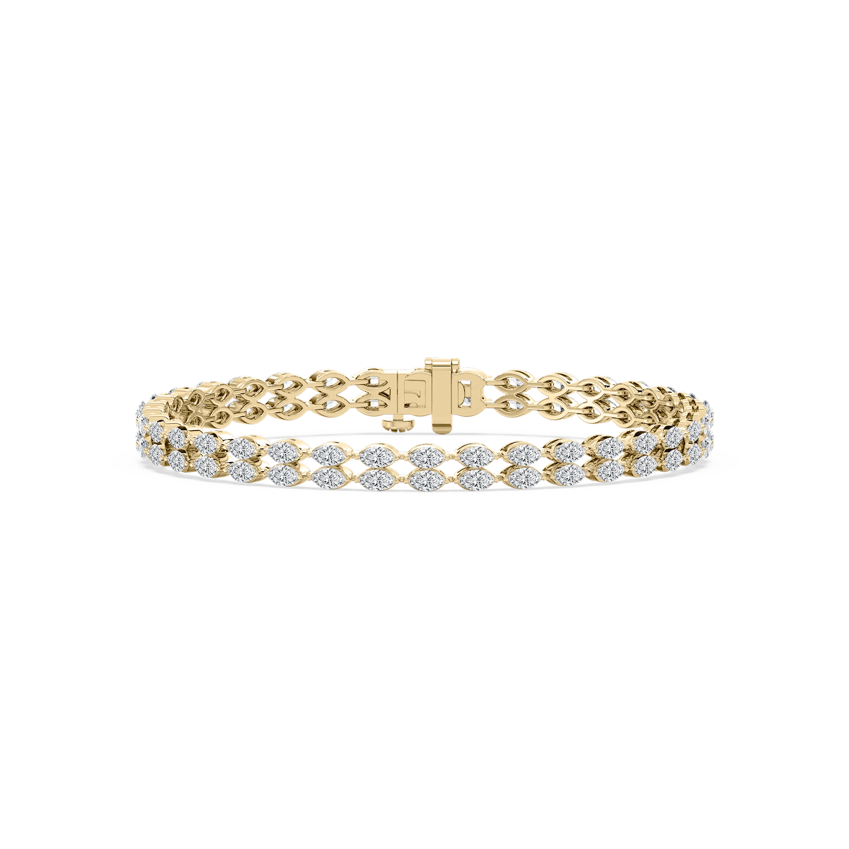 33 ¼ ctw Marquise Lab Grown Diamond Double Row Tennis Bracelet - 7 Inches