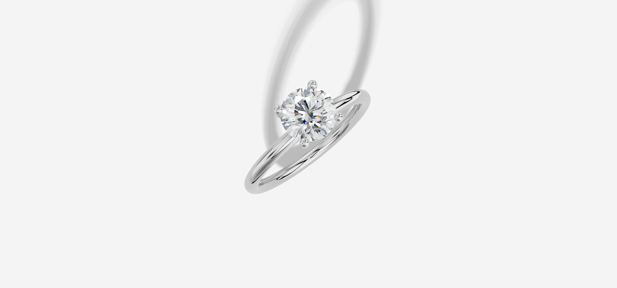 1.00 ctw Round Cut Lab Grown Diamond Standard Classic Prong Set Engagement Ring in 14K Gold