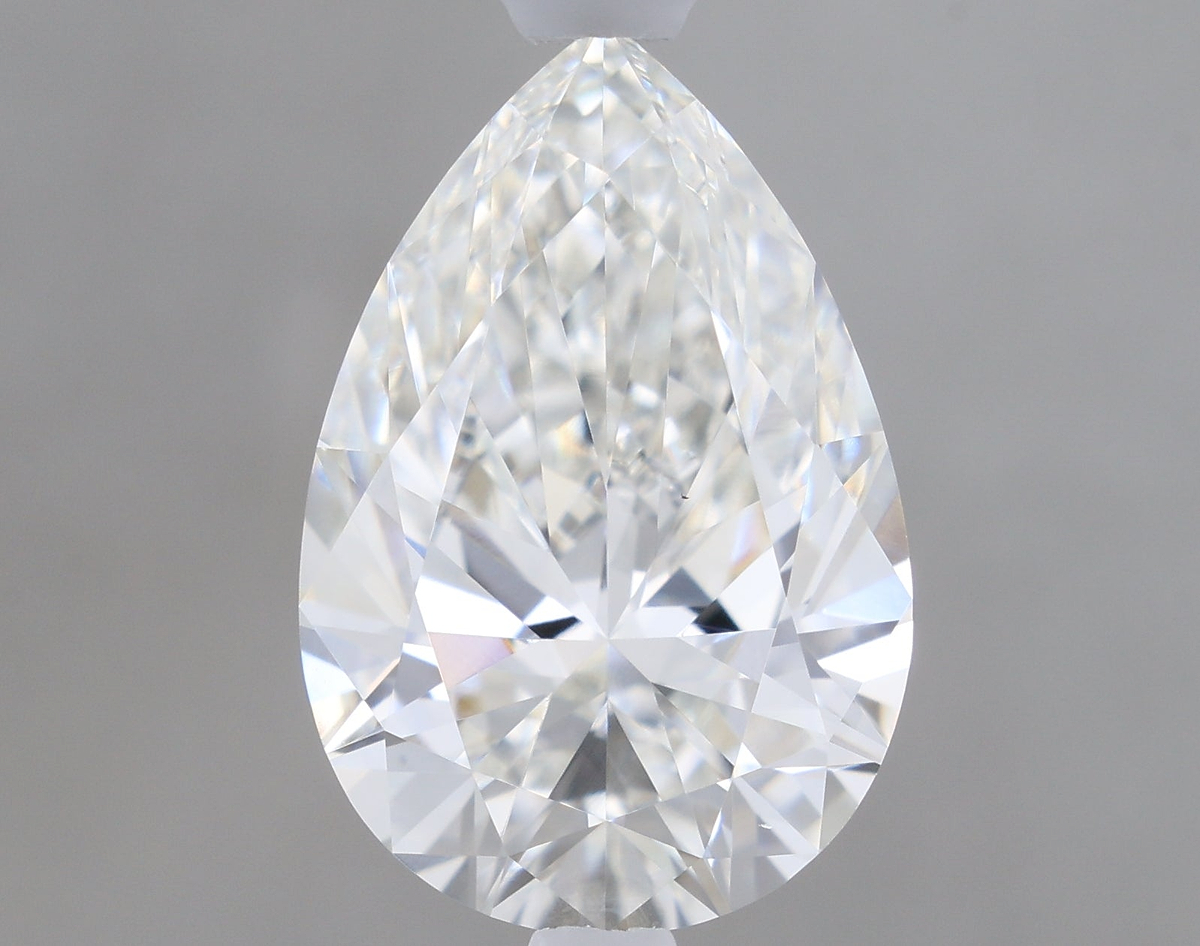 1.60 Carat Pear Shaped, Ideal Cut, G Color, VS1 Clarity, IGI Certified Lab Grown Diamond