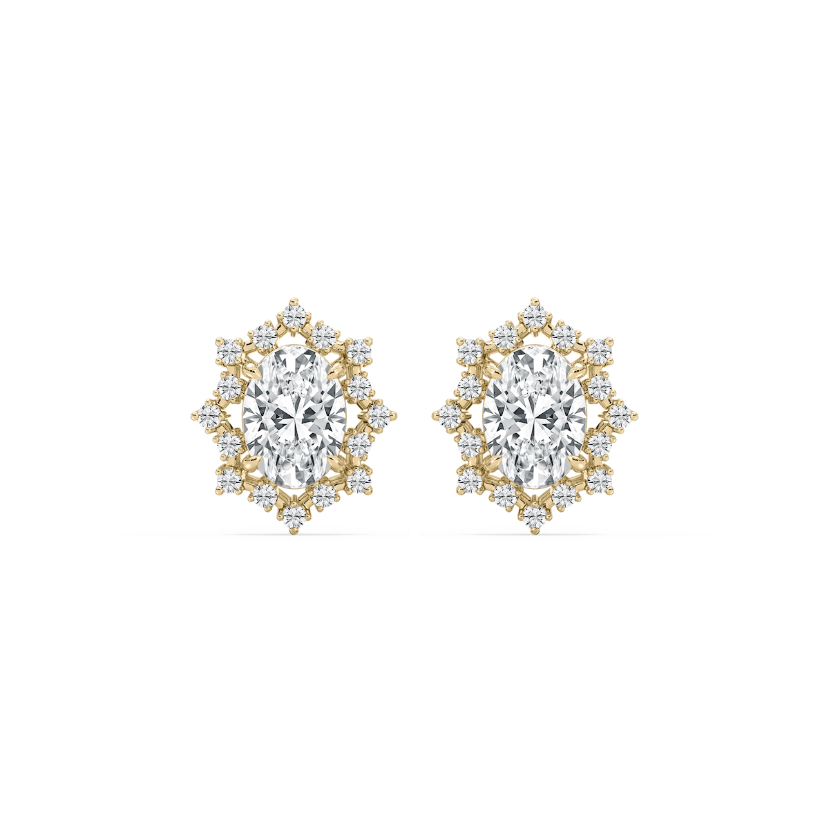 4 ⅕ ctw Round Lab Grown Diamond Framed Stud Earrings