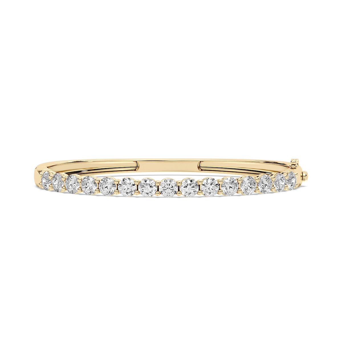 5 ¹⁄₄ ctw Round Lab Grown Diamond Shared Prong Bangle Bracelet - 7.5 Inches