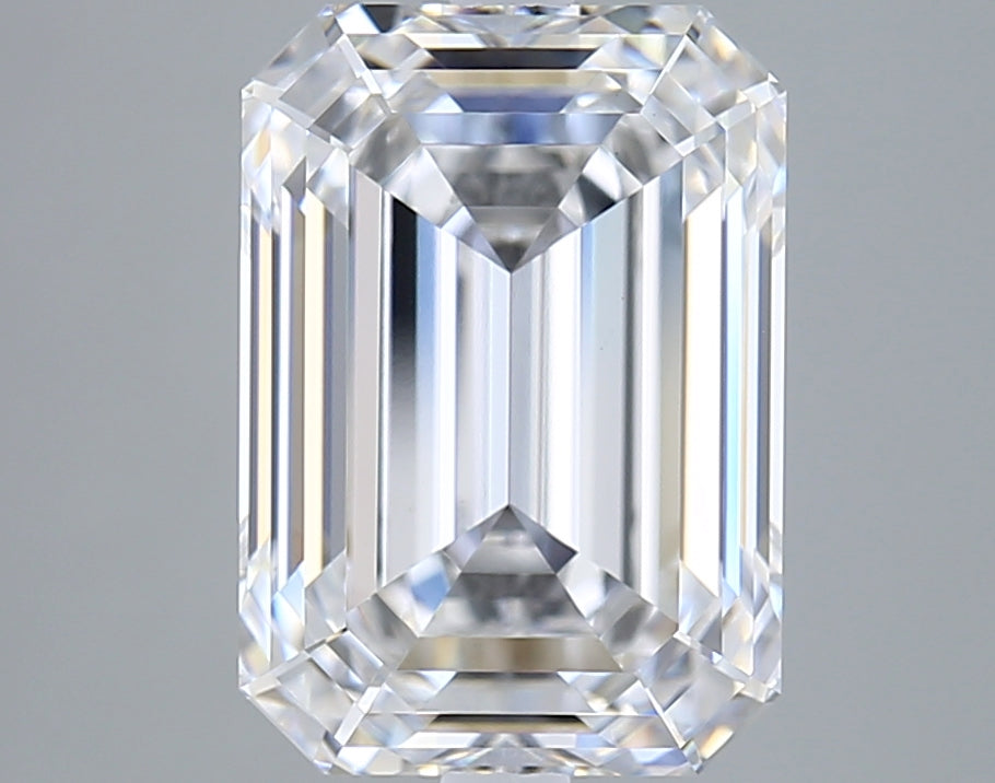 5.24 Carat Emerald Shaped, Ideal Cut, E Color, VVS2 Clarity, GIA Certified Lab Grown Diamond