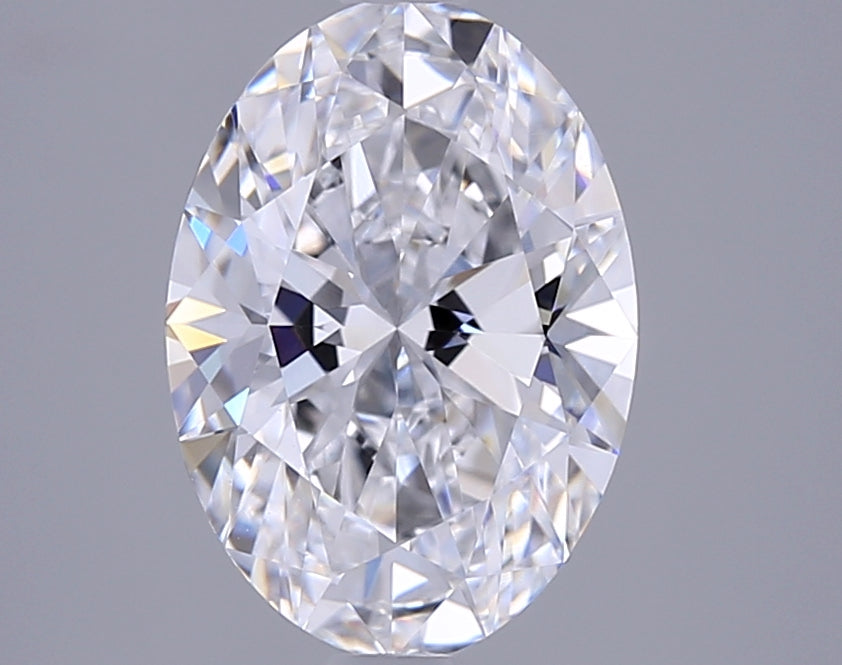 2.01 Carat Oval Shaped, Ideal Cut, D Color, VVS2 Clarity, GIA Certified Lab Grown Diamond