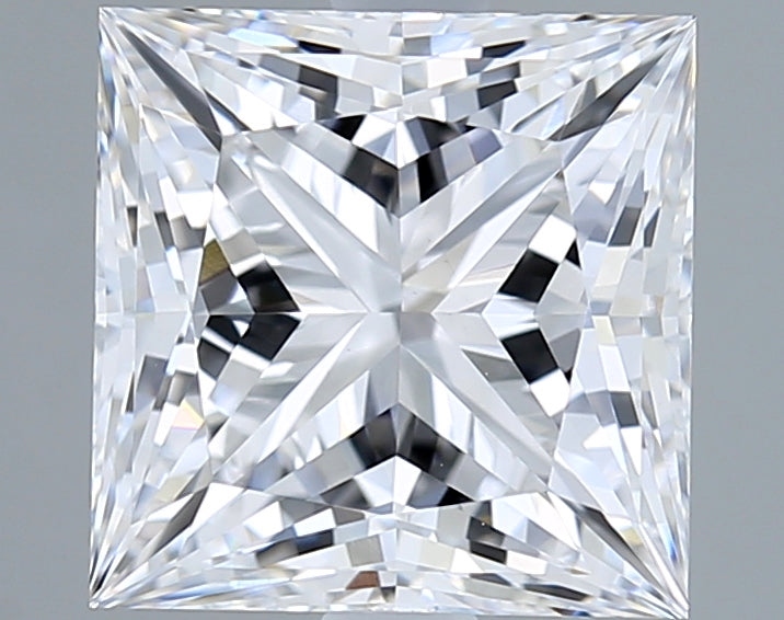 2.53 Carat Princess Shaped, Ideal Cut, D Color, VVS2 Clarity, GIA Certified Lab Grown Diamond