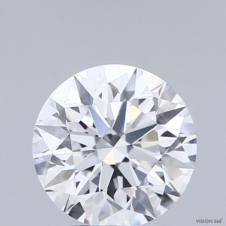 2.00 Carat Round Shaped, Excellent Cut, D Color, VVS2 Clarity, IGI Certified Lab Grown Diamond