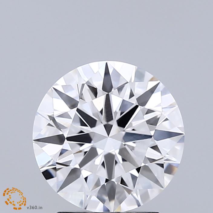 2.05 Carat Round Shaped, Ideal Cut, D Color, VVS2 Clarity, IGI Certified Lab Grown Diamond