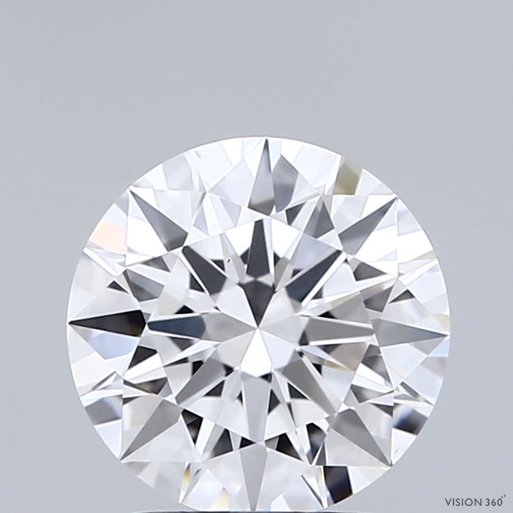 2.03 Carat Round Shaped, Ideal Cut, D Color, VS1 Clarity, IGI Certified Lab Grown Diamond