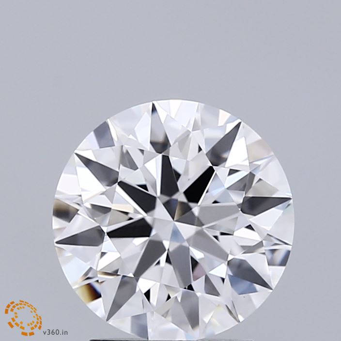 2.04 Carat Round Shaped, Ideal Cut, D Color, VVS2 Clarity, IGI Certified Lab Grown Diamond