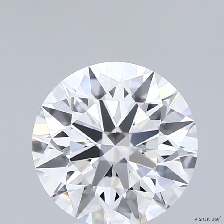 2.04 Carat Round Shaped, Ideal Cut, D Color, VVS2 Clarity, IGI Certified Lab Grown Diamond