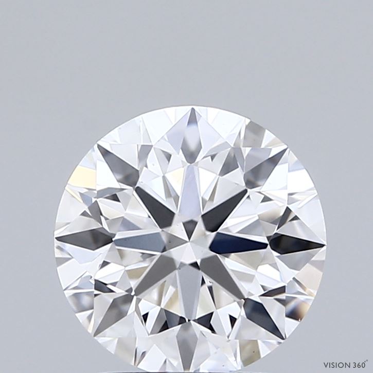 2.03 Carat Round Shaped, Excellent Cut, D Color, VS1 Clarity, IGI Certified Lab Grown Diamond
