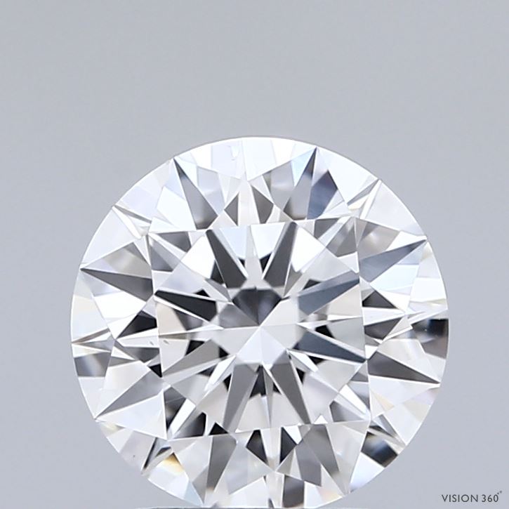 2.04 Carat Round Shaped, Ideal Cut, D Color, VS1 Clarity, IGI Certified Lab Grown Diamond