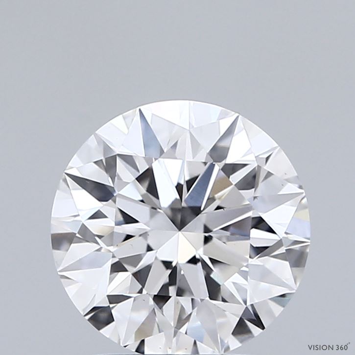 2.00 Carat Round Shaped, Excellent Cut, E Color, VVS2 Clarity, IGI Certified Lab Grown Diamond
