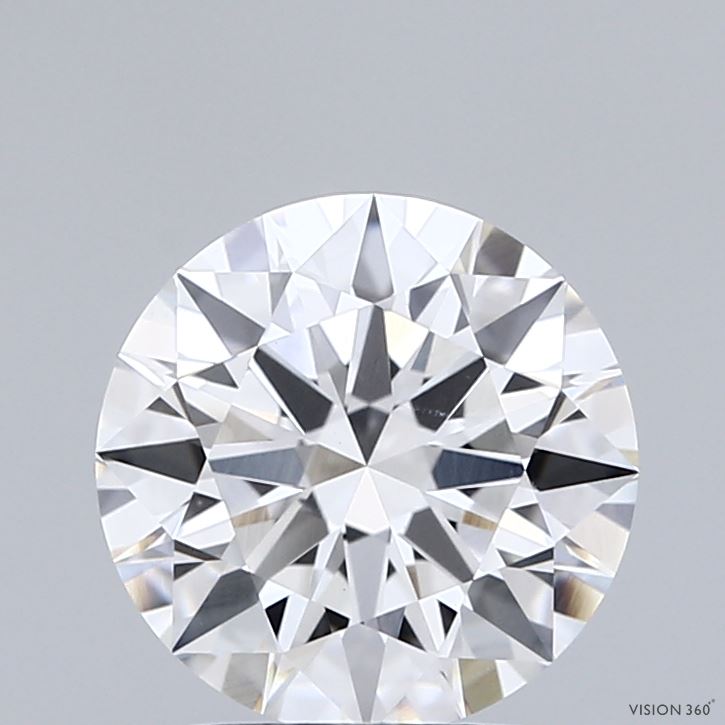 2.02 Carat Round Shaped, Ideal Cut, E Color, VVS2 Clarity, IGI Certified Lab Grown Diamond