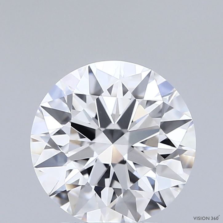 2.05 Carat Round Shaped, Ideal Cut, D Color, VVS2 Clarity, IGI Certified Lab Grown Diamond