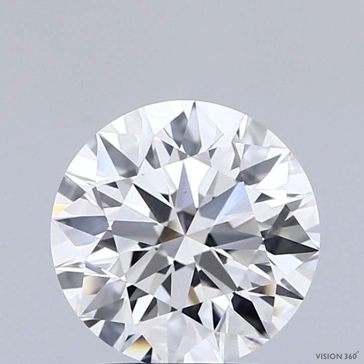 2.03 Carat Round Shaped, Ideal Cut, E Color, VVS2 Clarity, IGI Certified Lab Grown Diamond