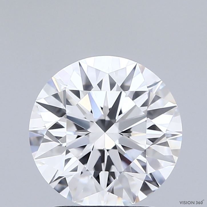 2.04 Carat Round Shaped, Ideal Cut, D Color, VVS2 Clarity, IGI Certified Lab Grown Diamond