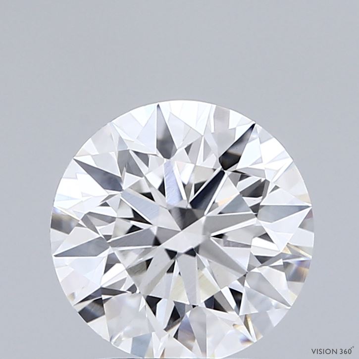 2.00 Carat Round Shaped, Ideal Cut, E Color, VVS2 Clarity, IGI Certified Lab Grown Diamond