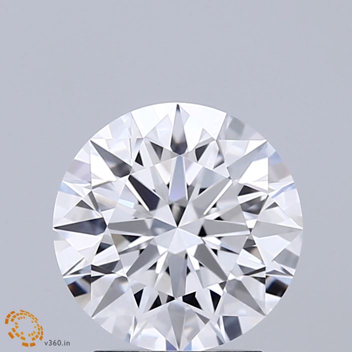 2.03 Carat Round Shaped, Ideal Cut, D Color, VVS2 Clarity, IGI Certified Lab Grown Diamond