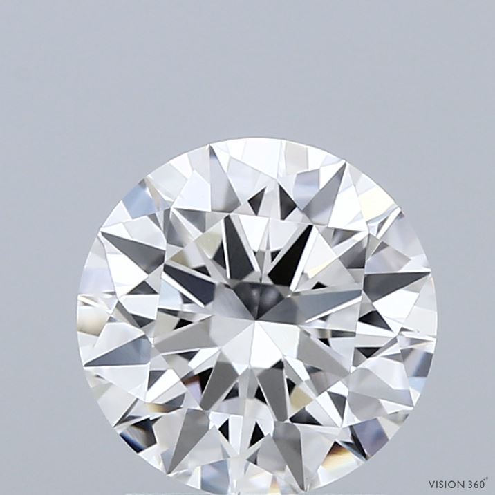 2.01 Carat Round Shaped, Ideal Cut, D Color, VVS2 Clarity, IGI Certified Lab Grown Diamond