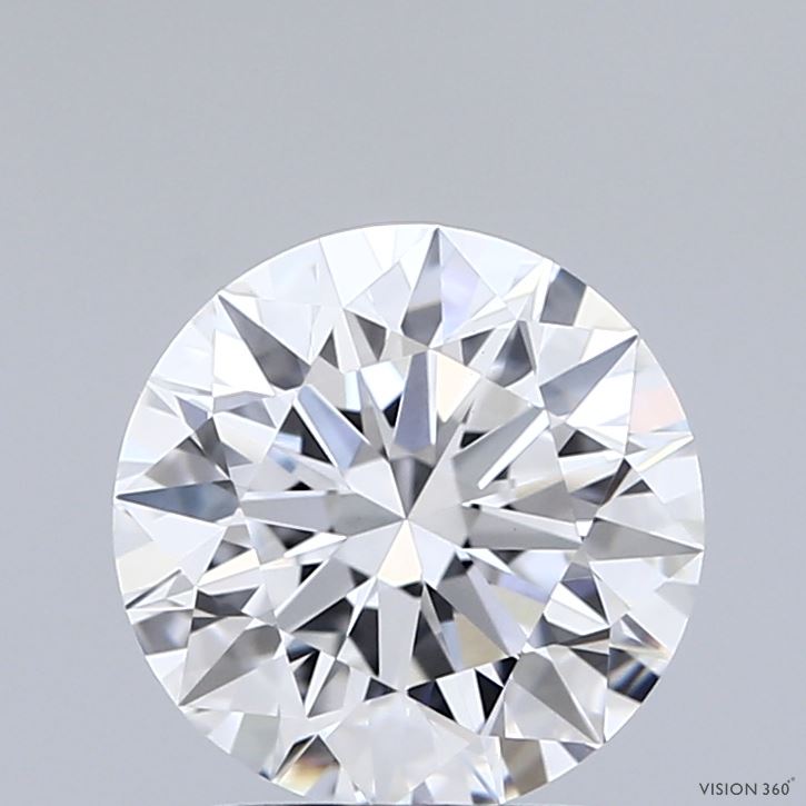 2.02 Carat Round Shaped, Ideal Cut, D Color, VVS2 Clarity, IGI Certified Lab Grown Diamond