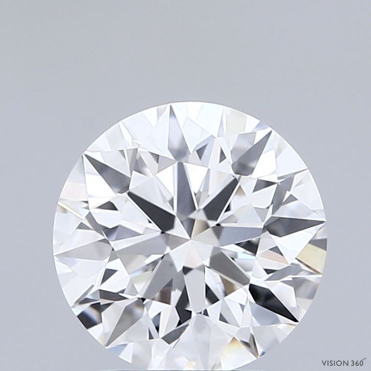 2.03 Carat Round Shaped, Ideal Cut, D Color, VS1 Clarity, IGI Certified Lab Grown Diamond