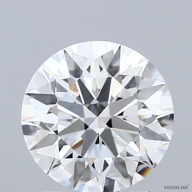 2.03 Carat Round Shaped, Ideal Cut, D Color, VVS2 Clarity, IGI Certified Lab Grown Diamond