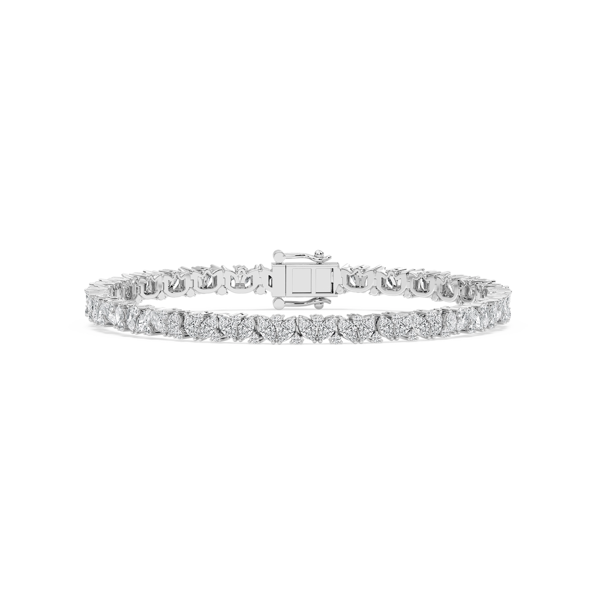 5 ¾ ctw Marquise and Round Lab Grown Diamond Alternating Link Tennis Bracelet - 7 Inches