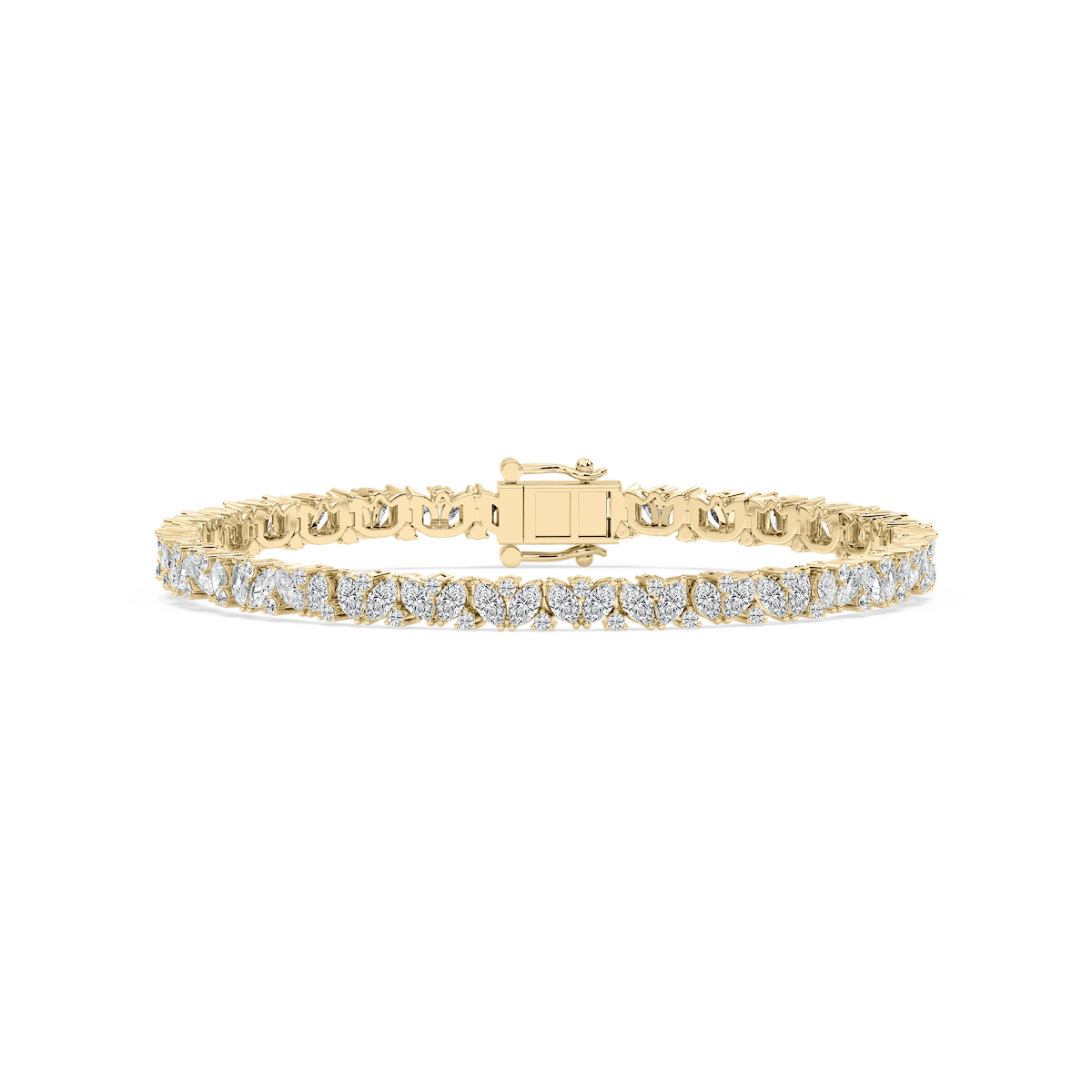 5 ¾ ctw Marquise and Round Lab Grown Diamond Alternating Link Tennis Bracelet - 7 Inches
