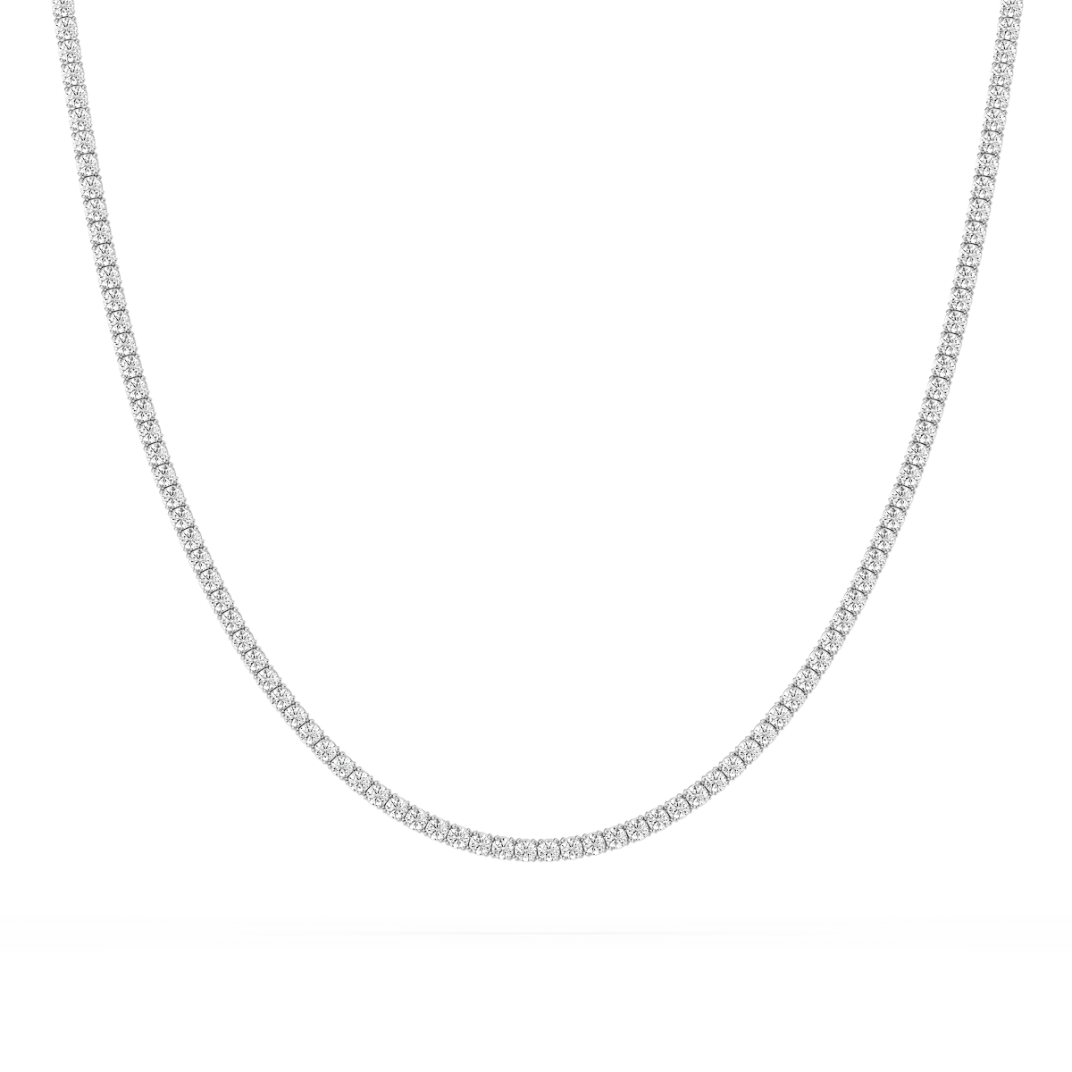 5 ctw Round Lab Grown Diamond Classic Box Tennis Necklace – 14 1/2 inches