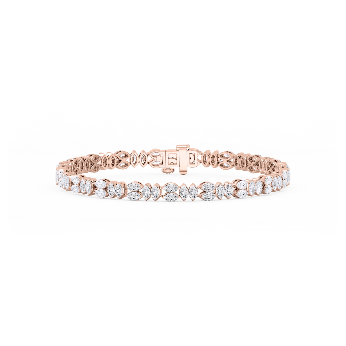 6 ctw Marquise Lab Grown Diamond Alternating Bracelet  - 7 Inches