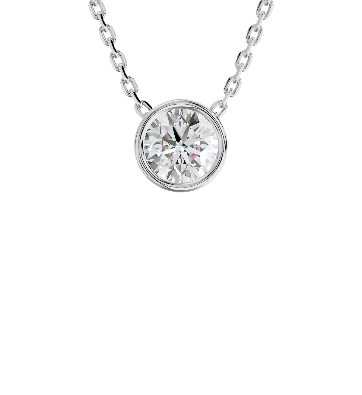 18 0.25 Carat Round D/VVS Lab Grown Bezel Pendant