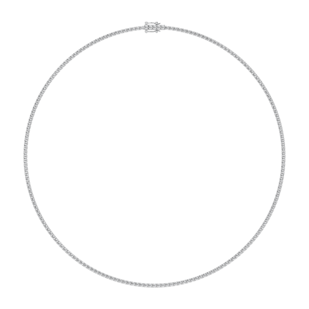 7 ctw Round Lab Grown Diamond Classic Tennis Necklace - 16 or 18 Inches