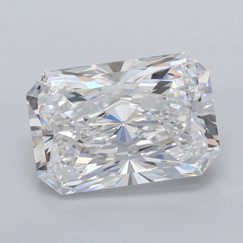 1.47 Carat Radiant Shaped, Ideal Cut, D Color, VVS2 Clarity, IGI Certified Lab Grown Diamond