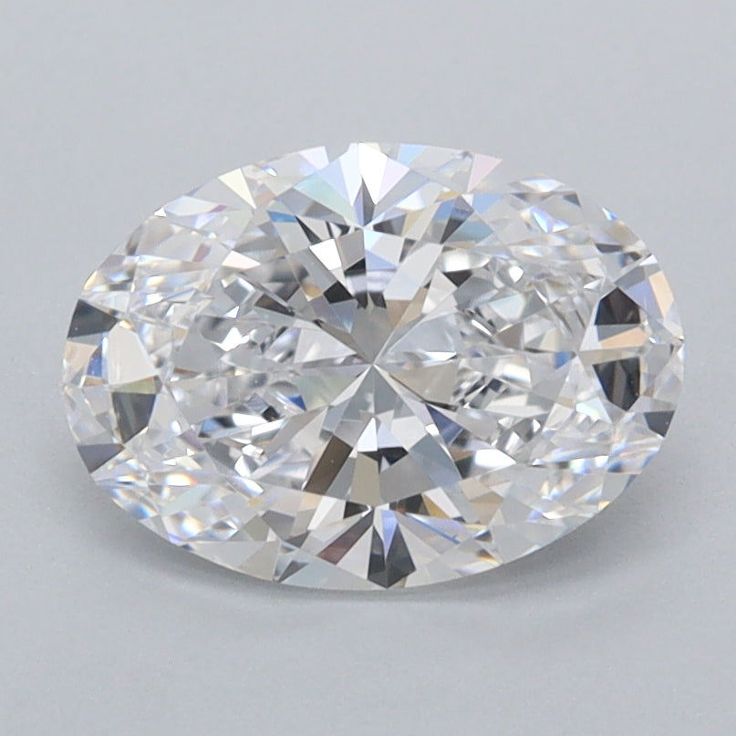 1.59 Carat Oval Shaped, Ideal Cut, D Color, VVS1 Clarity, IGI Certified Lab Grown Diamond