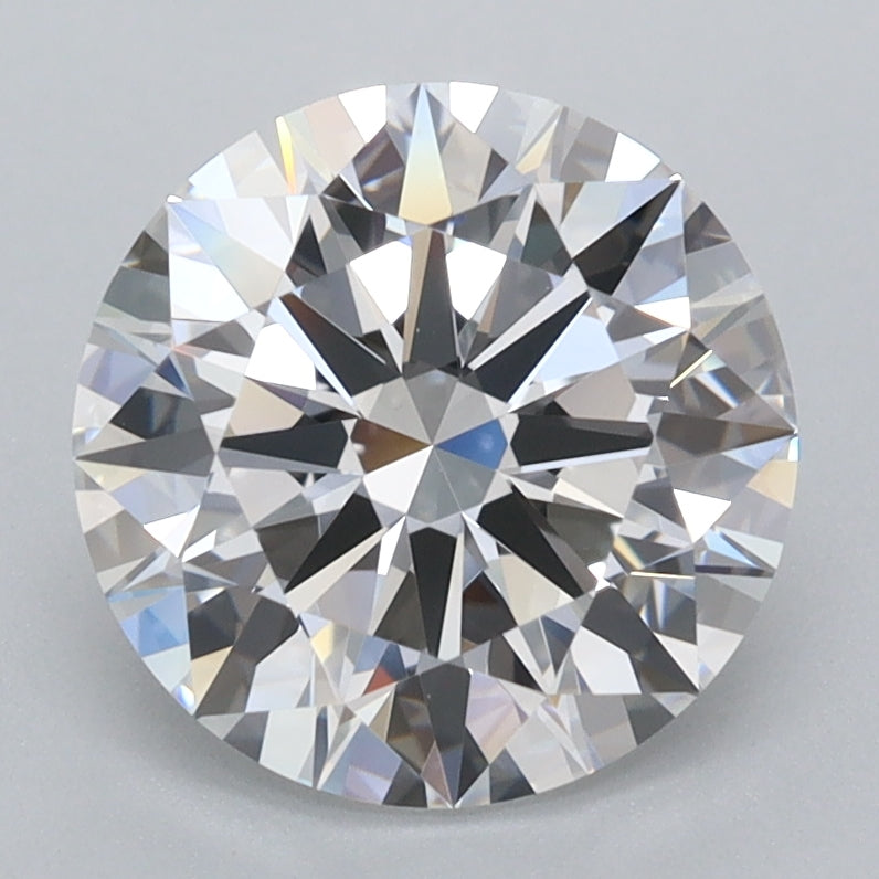 2.53 Carat Round Shaped, Ideal Cut, D Color, VVS2 Clarity, IGI Certified Lab Grown Diamond