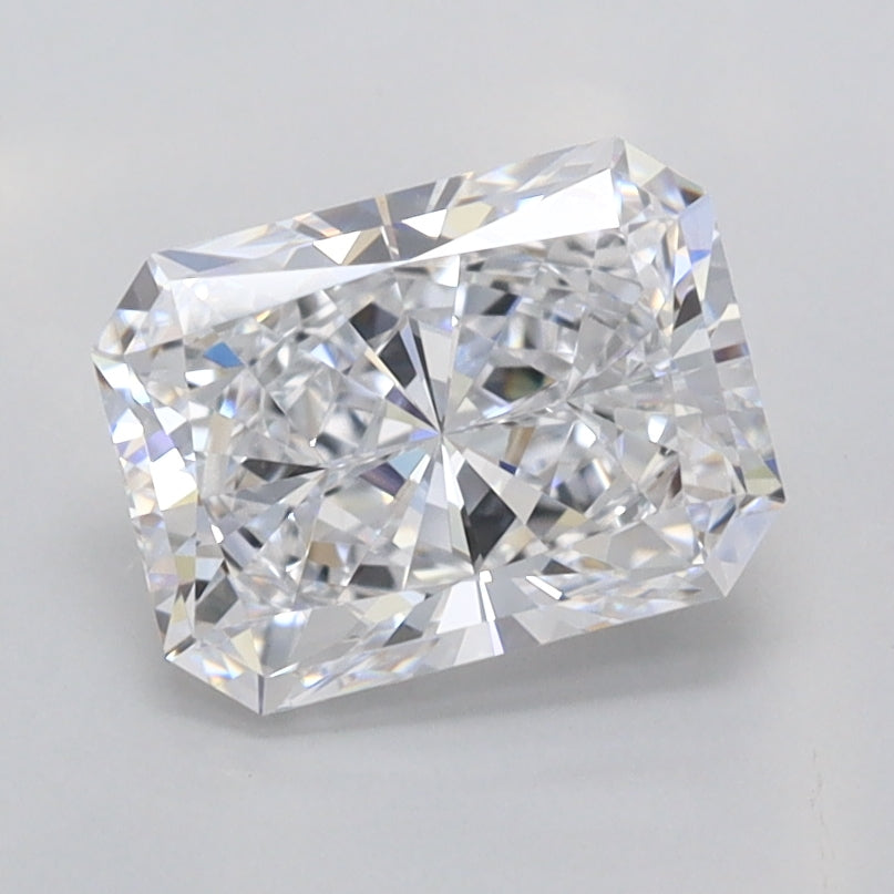 1.51 Carat Radiant Shaped, Ideal Cut, D Color, VVS2 Clarity, IGI Certified Lab Grown Diamond