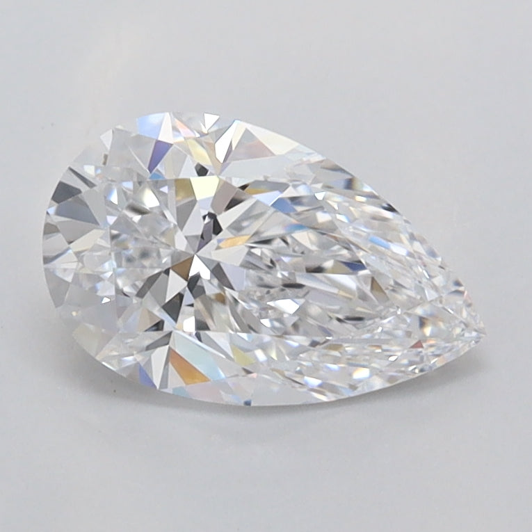 1.04 Carat Pear Shaped, Excellent Cut, D Color, VVS2 Clarity, IGI Certified Lab Grown Diamond