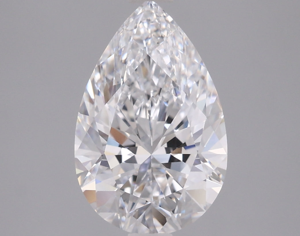 2.03 Carat Pear Shaped, Ideal Cut, D Color, VVS1 Clarity, IGI Certified Lab Grown Diamond